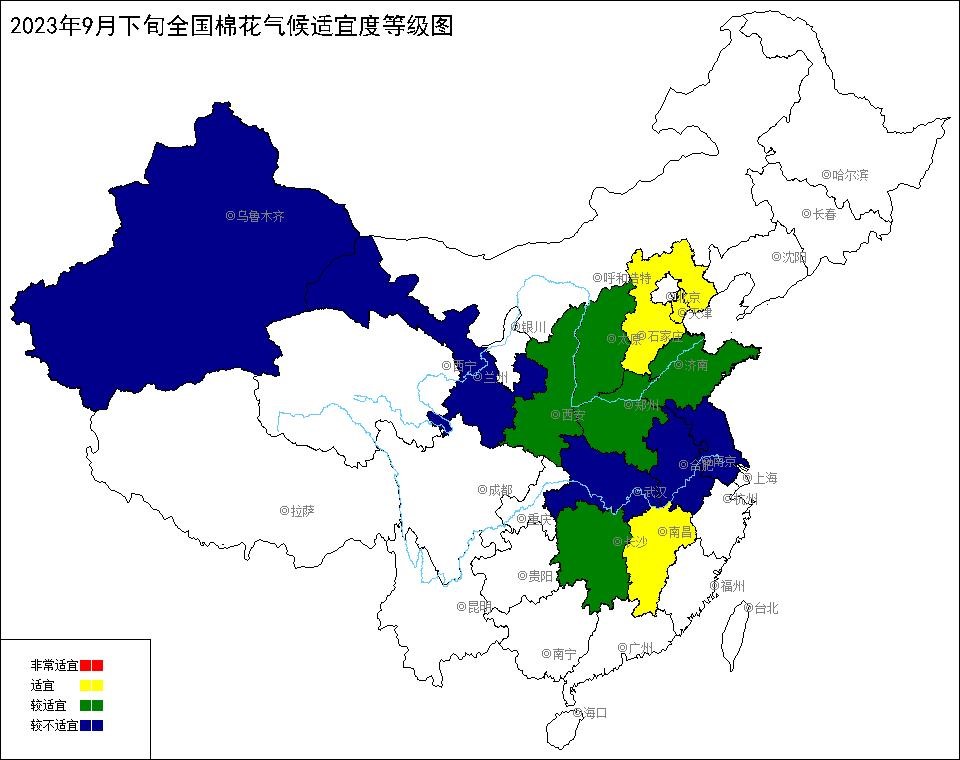 2023年9月下旬全国棉花气候适宜度.jpg