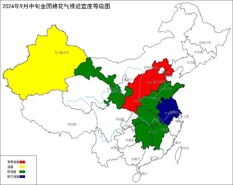 2024年9月中旬全国棉花气候适宜度.jpg