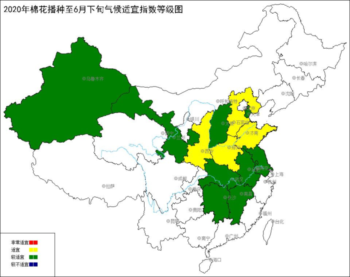 2020年棉花播种至6月下旬气候适宜指数.jpg