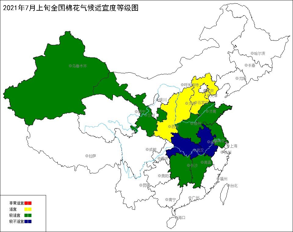 2021年7月上旬全国棉花气候适宜度_副本.jpg