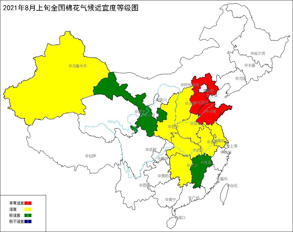2021年8月上旬全国棉花气候适宜度_副本.jpg