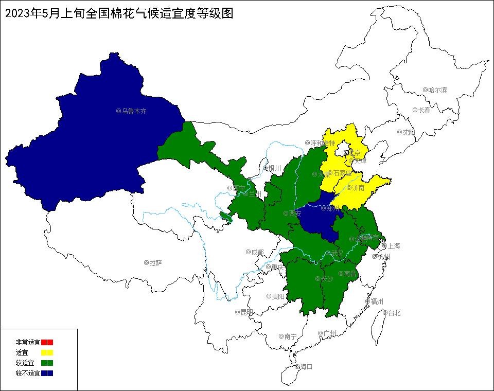 2023年5月上旬全国棉花气候适宜度.jpg
