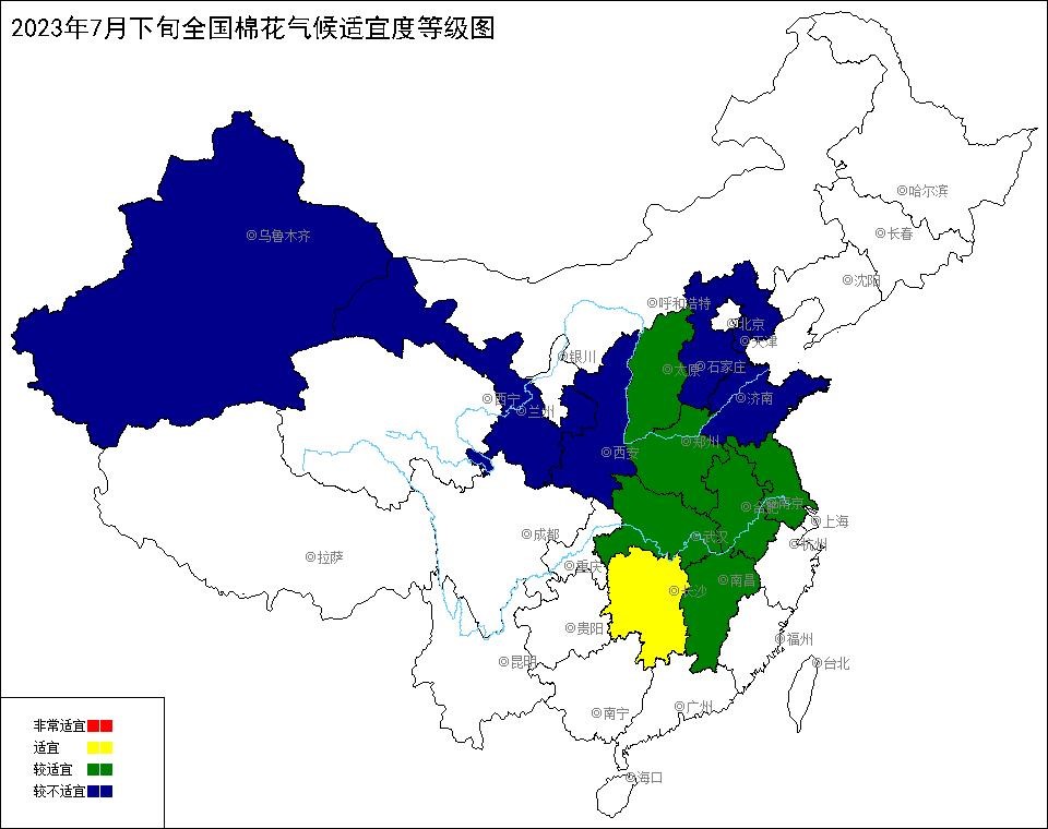 2023年7月下旬全国棉花气候适宜度.jpg