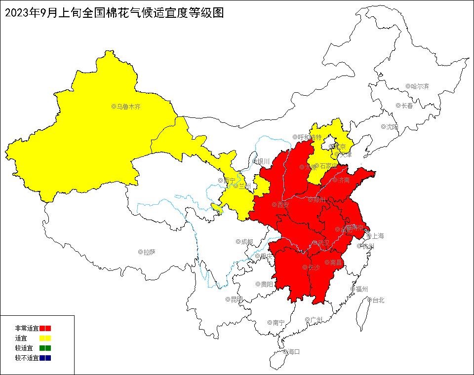 2023年9月上旬全国棉花气候适宜度.jpg