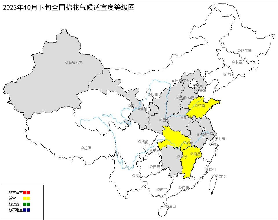 2023年10月下旬全国棉花气候适宜度.jpg