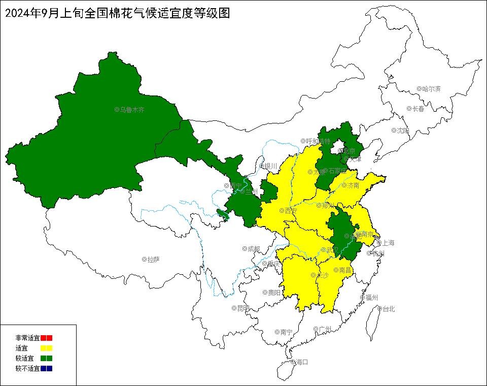 2024年9月上旬全国棉花气候适宜度.jpg